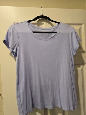 Daisy Fuentes Short Sleeve Crew Tee - Light Lavender